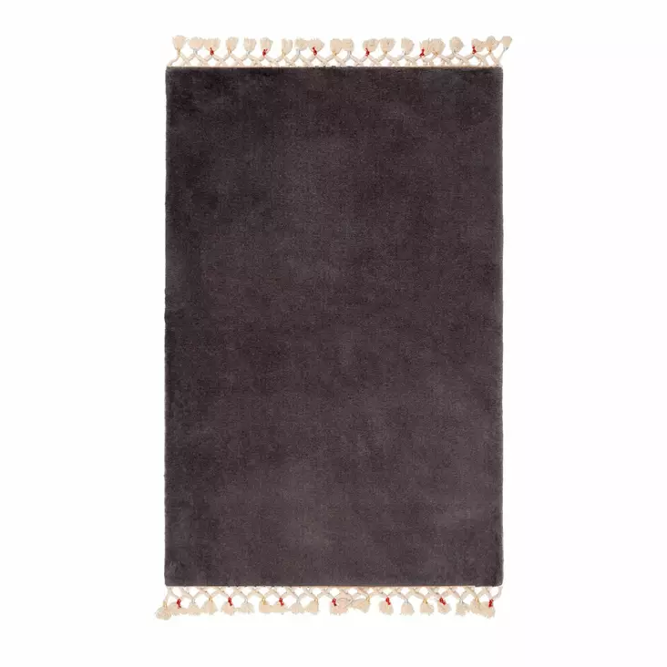 Anthracite Kylpyhuonematto 75x120 cm - 100% Akryyli, 1200 gr/m², 3 cm Nukka, Liukumaton, Antibakteerinen, Konepestävä - Kylpyhuonematot ja kosteantilan matot - 8683342422819 - 1
