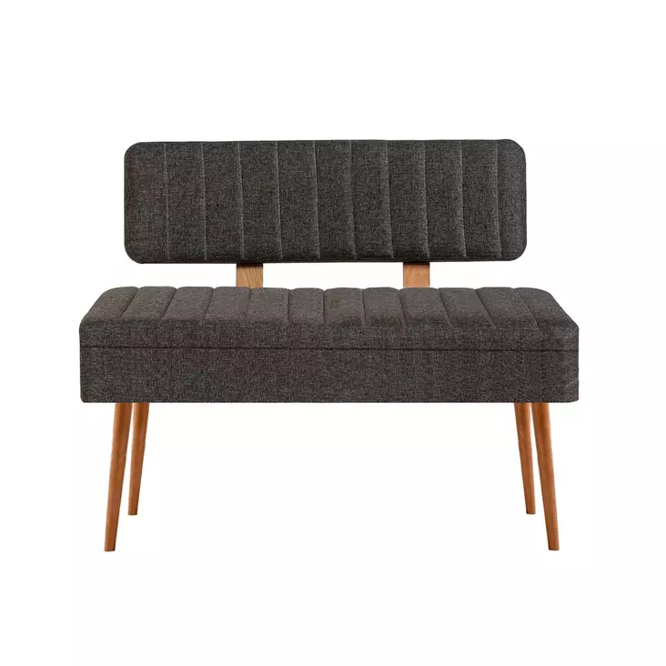 Atlantic Pine Anthracite Pankki - 100% Melamiinipinnoitettu Lastulevy, 110x82,5x40 cm, PVC-jalat, 31 cm Korkeus -  - 19-19-8683742499749 - 1