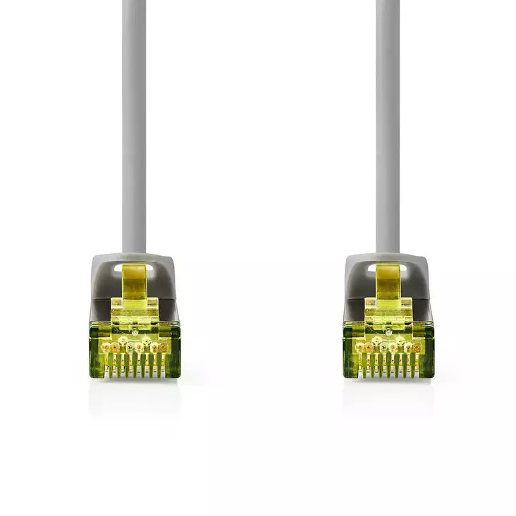 CAT7 verkkokaapeli | S/FTP | RJ45 uros | RJ45 uros | 0.25 m | Snagless | Pyöreä | LSZH | Harmaa | Label - Tietokone ja verkko - 5412810452859 - 10