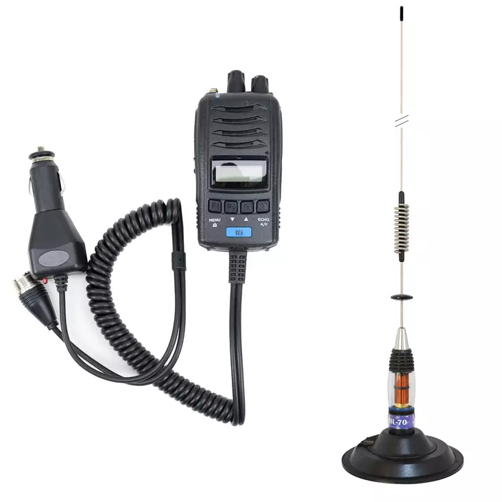 CB-radioasemapaketti TTi TCB-H100 12V/24V, Roger Beep ja CB-antenni PNI ML70 magneetilla - PNI tuotteet - 5949066547119 - 1