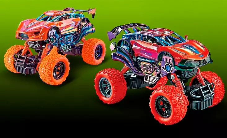 Cyber off road monsteriauto 4-veto, metallinhohto, 18 cm, 3+ vuotta - Pikkuautot - 6438484017759 - 1