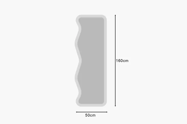 Ekologinen Flotal-E Peili 50x160 cm - Valkoinen MDF, Seinään Kiinnitettävä, Tilaa Suurentava Sisustuselementti - Peilit - 8684282546979 - 1