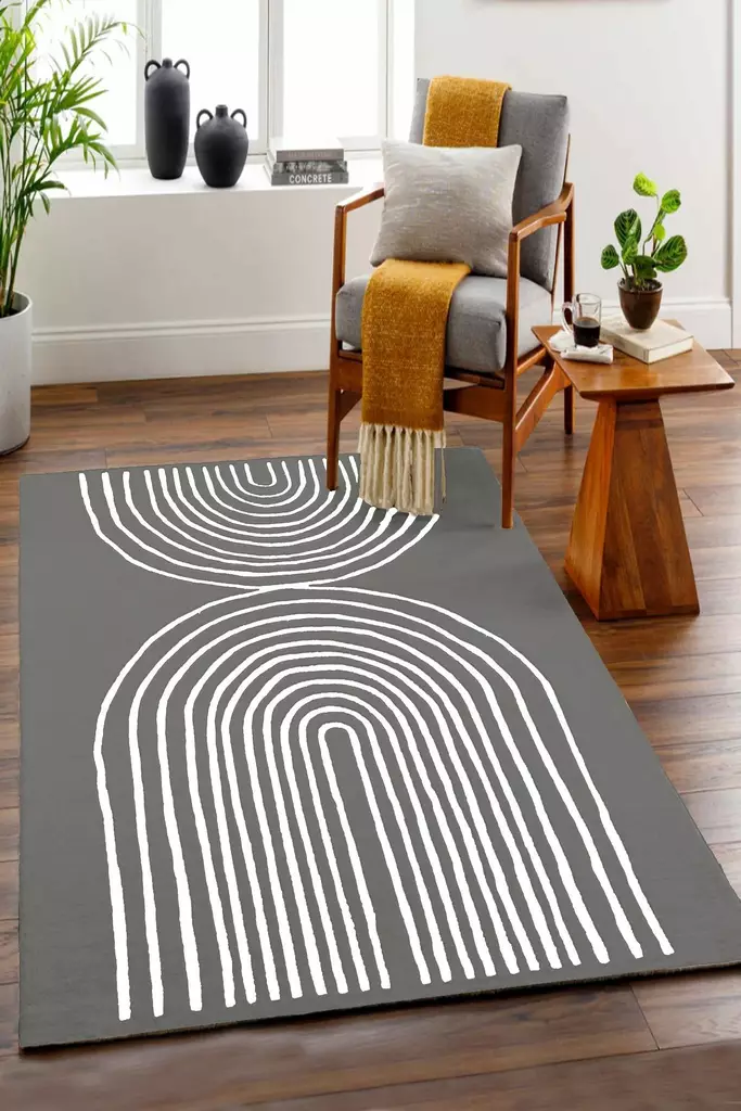 Fume Matto 60x100 cm - 100% Polyesteri, Antibakteerinen, Konepestävä, Liukumaton, Digitaalinen Painatus - Pienet matot ja käytävämatot - 8684283428489 - 1