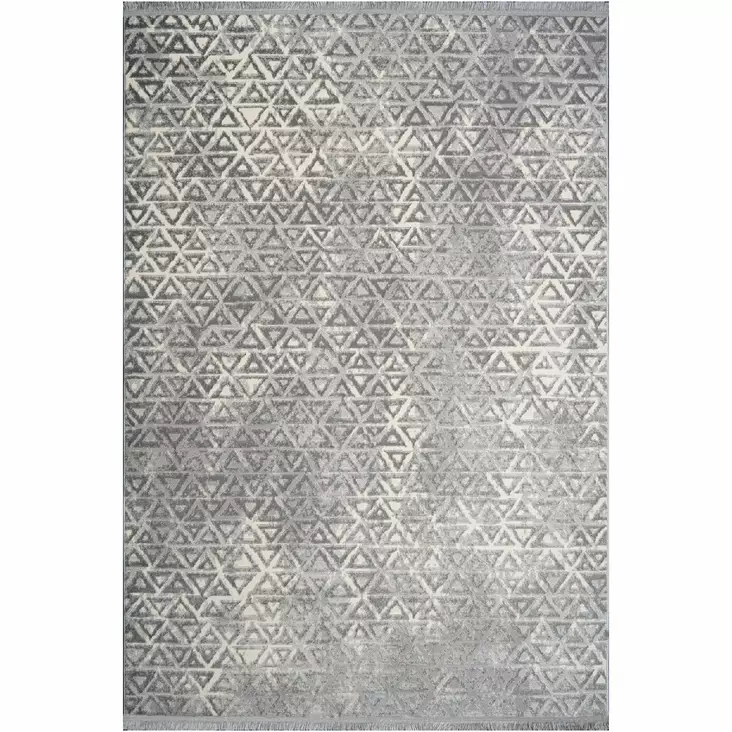 Harmaa Kermanvärinen eteisen matto käytävämatto 120x350 cm - Polypropeeni/Polyesteri, 7 mm Nukka, 320000 Lankapistettä, Helppohoitoinen - Suuret ja keskikokoiset matot - 8683342811279 - 1