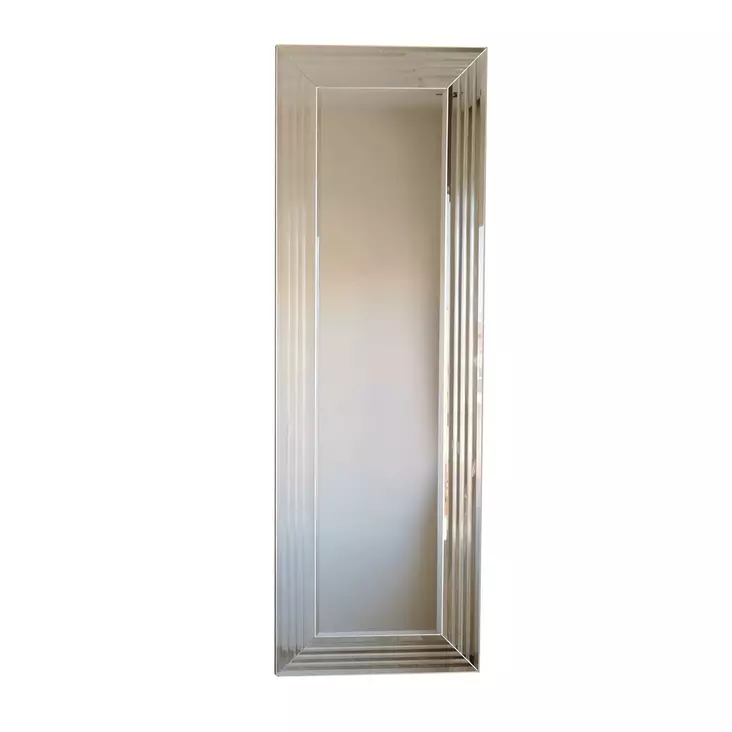 Hopeapeili 40x120 cm - Moderni ja Tyylikäs MDF Peili, Säädettävä ja Seinään Kiinnitettävä, Valmiiksi Koottu - Peilit - 8681875708349 - 1