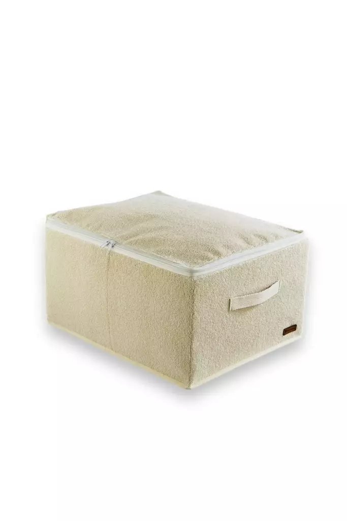 Huopasäilytyslaatikko, kerma, 42 cm x 23 cm x 34 cm, kestävä, helppohoitoinen - Muovilaatikot ja säilytyslaatikot - 8684282555209 - 1