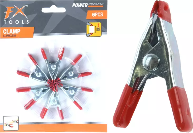 Jousipuristinsetti 5 cm, 6 kpl - Puristimet - 8720573049979 - 1