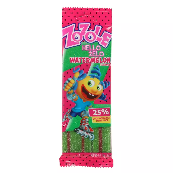 Karkkiremmi kirpeÃ¤ vesimeloni 75g Zozole - Muut makeiset - 5900353701539 - 1