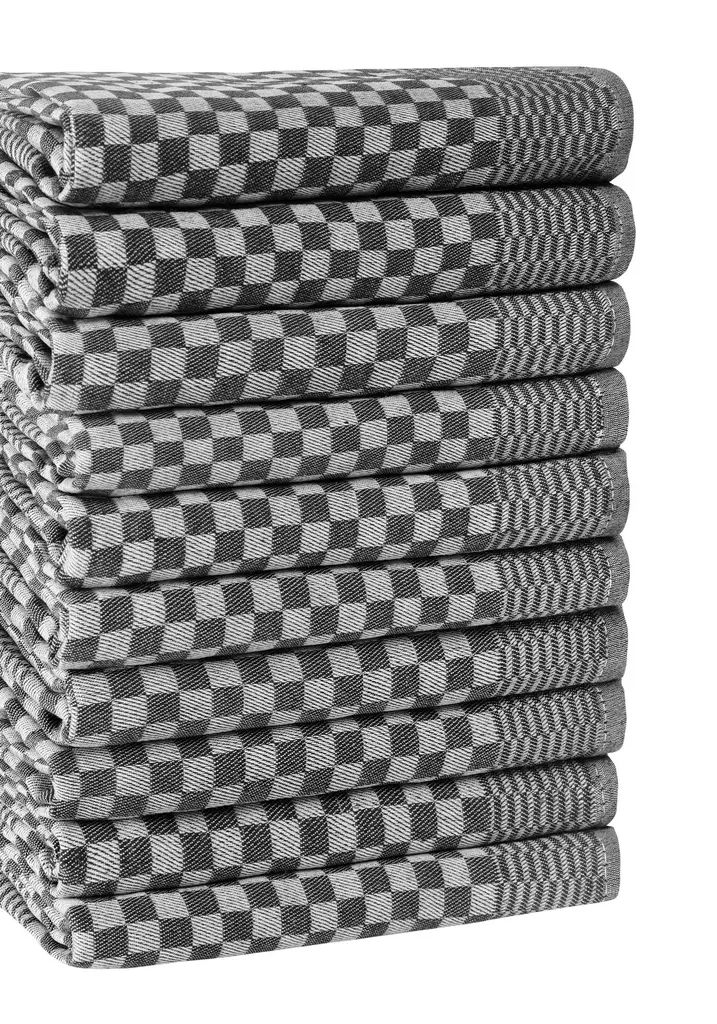 Keittiöpyyhesetti (10 kpl), antrasiitti, 40 x 60 cm, pehmeä, kestävä, imukykyinen - Keittiötekstiilit - 8683742885429 - 1