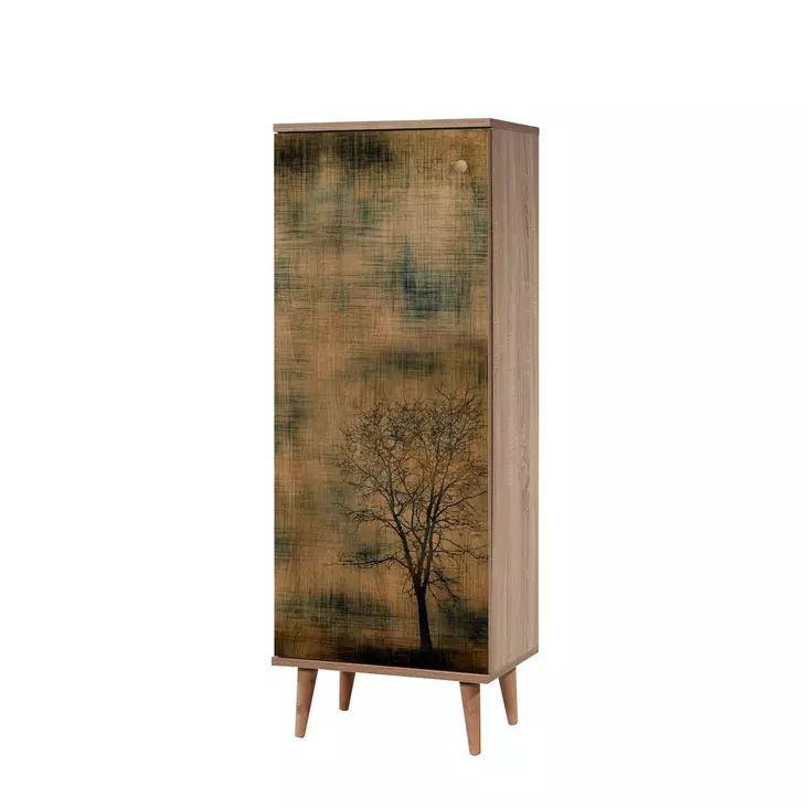 Kenkäkaappi, sonoma tammi, 50 cm x 135 cm x 38 cm, kestävä, tilava, tyylikäs - Kenkäkaapit - 8681875341089 - 1