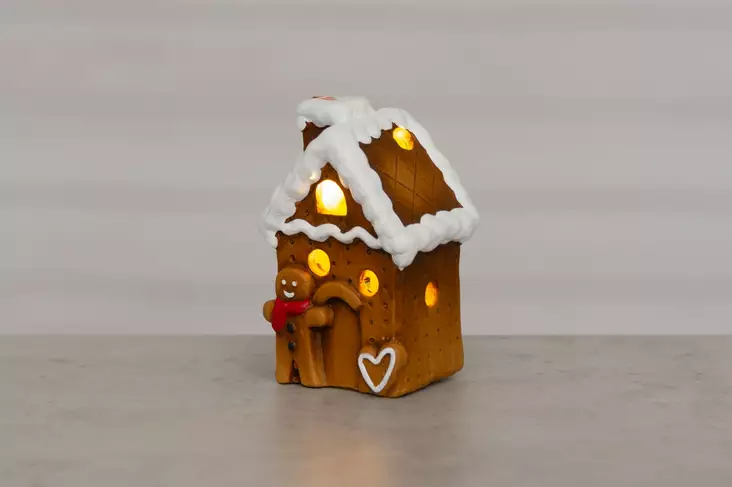 Piparkakkutalo pipariukolla led - Valokoristeet ja valohahmot - 6410416502069 - 1