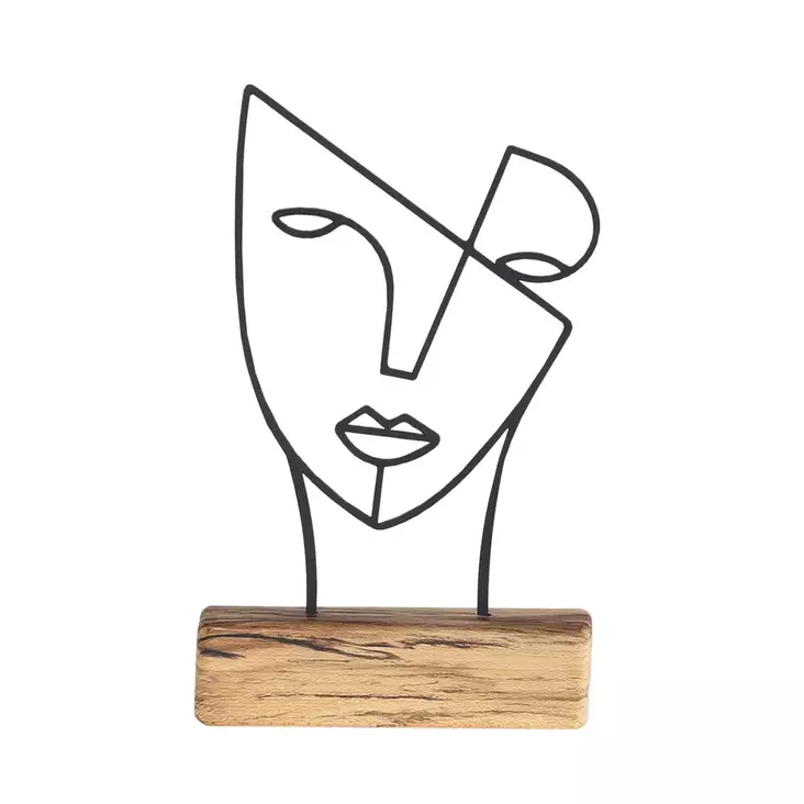 Koriste-esine, musta, 17 x 30 x 3,5 cm, kestävä, ainutlaatuinen, elegantti - Koristeet, koriste-esineet - 8681875640779 - 1