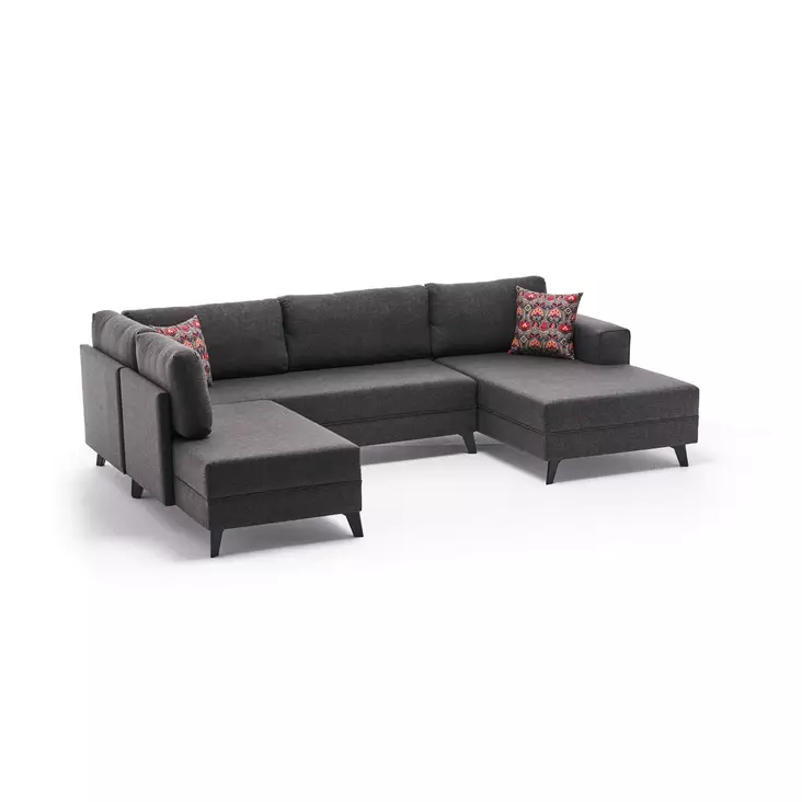 Kulmasohvasänky, antrasiitti, 300 cm leveä, mukava, kestävä - Sohvat - 8682870658899 - 1
