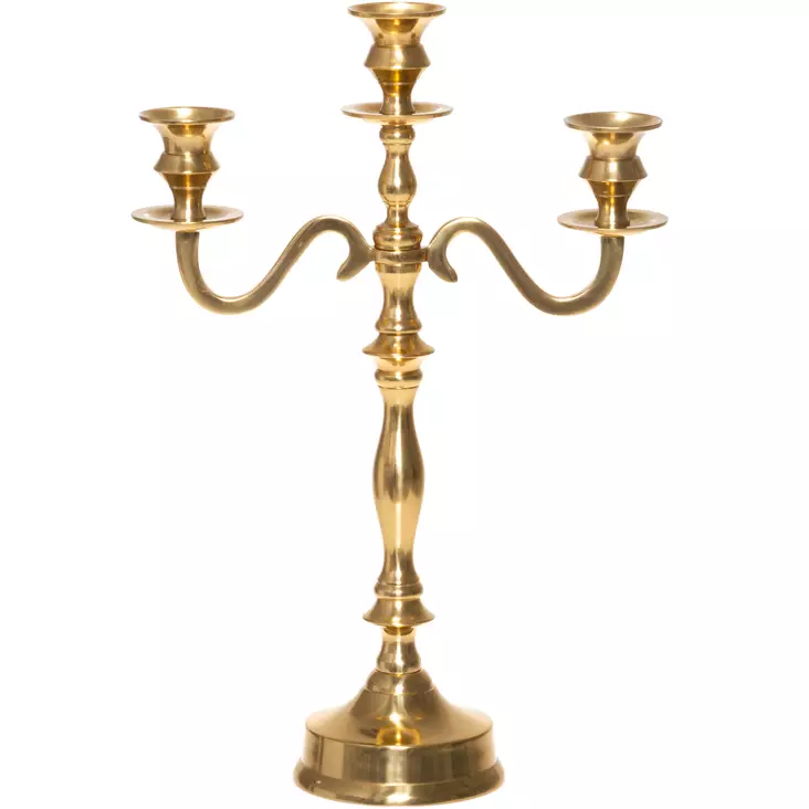 Kynttilänjalka Aatto kulta 3-haarainen  - Kynttilät ja lyhdyt - 6410416279329 - 1