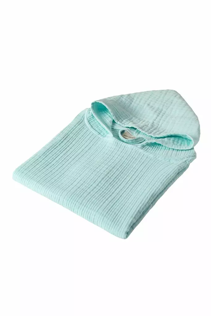 Lasten Poncho Minttu 100% Puuvillaa 54x60 cm Konepestävä 30-40 °C Lämmin ja Mukava Lahjaideo - Pyyhkeet ja kylpytakit - 8684283783779 - 1