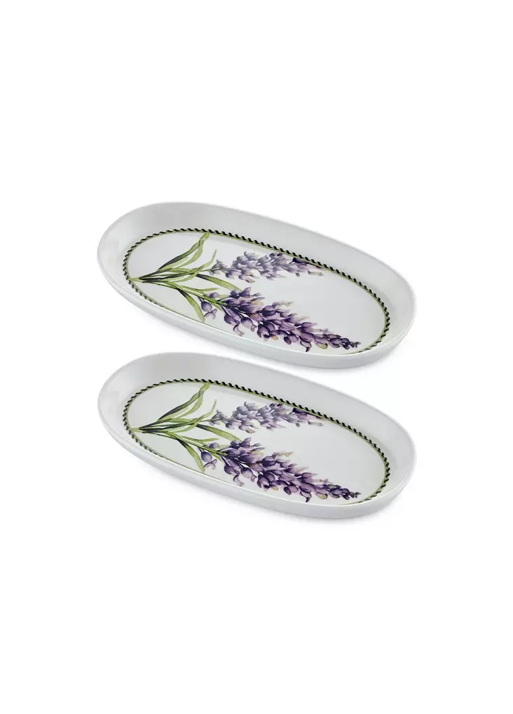 Lilac Värinen Keraaminen Tarjotinsetti (2 kpl) - 26x14x2 cm - Astianpesukoneen Kestävä - Tyylikäs Keittiöväline - Lautaset - 8684283617029 - 1