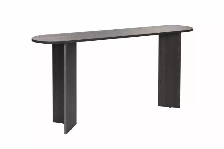 Lumiere Black -sivupöytä, 100% melamiinipinnoitettu, 18mm, 150x75x35cm, tyylikäs ja kestävä säilytysratkaisu - Sivu- ja apupöydät - 8684283756889 - 1