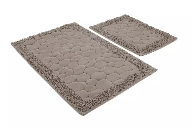 Luxus Kylpyhuonemattosetti (2 kpl), monivärinen, 50 x 60 cm ja 60 x 100 cm, antibakteerinen, liukumaton - Kylpyhuonematot ja kosteantilan matot - 8681875272499 - 1