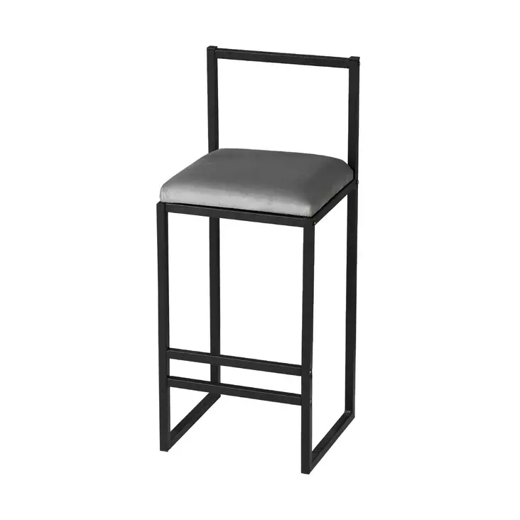 Metallinen Harmaa Baarijakkara - 100% Metalli, 22 DNS Vaahdolla, 35x84x35 cm, Istuinkorkeus 65 cm - Baarijakkarat - 8683742898009 - 1