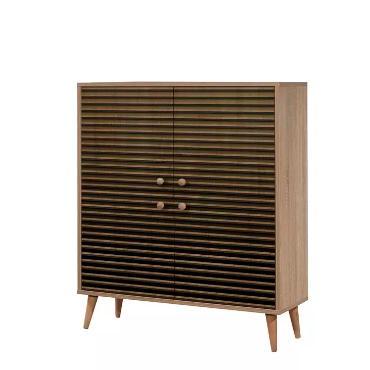 Monikäyttöinen Kaappi - Sonoma Tammi - 100% Melamiinipinnoitettu - 95x111x36 cm - UV-suojattu - Lisäsäilytystila - Kaapit ja lipastot - 8681875380729 - 1