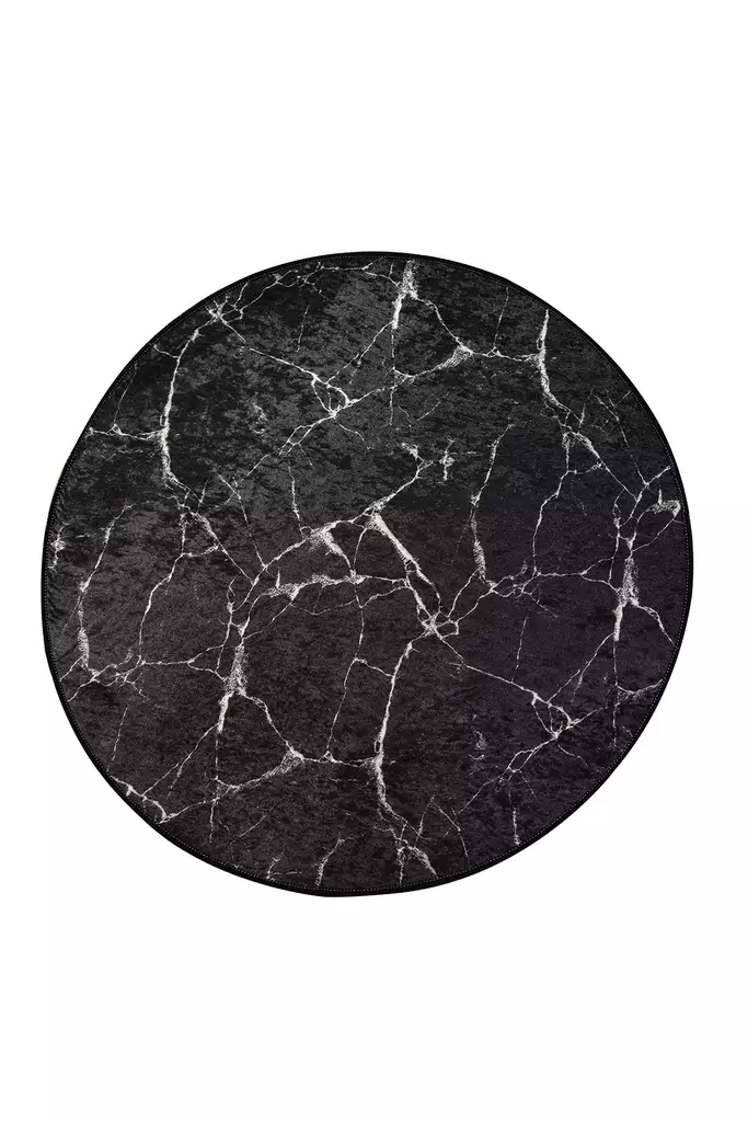 Monivärinen 140 cm Matto - 100% Polyesteri, Antibakteerinen, Konepestävä, Liukumaton, 10 mm Nukka, 700 gr/m² - Pyöreät matot - 8681875427059 - 1
