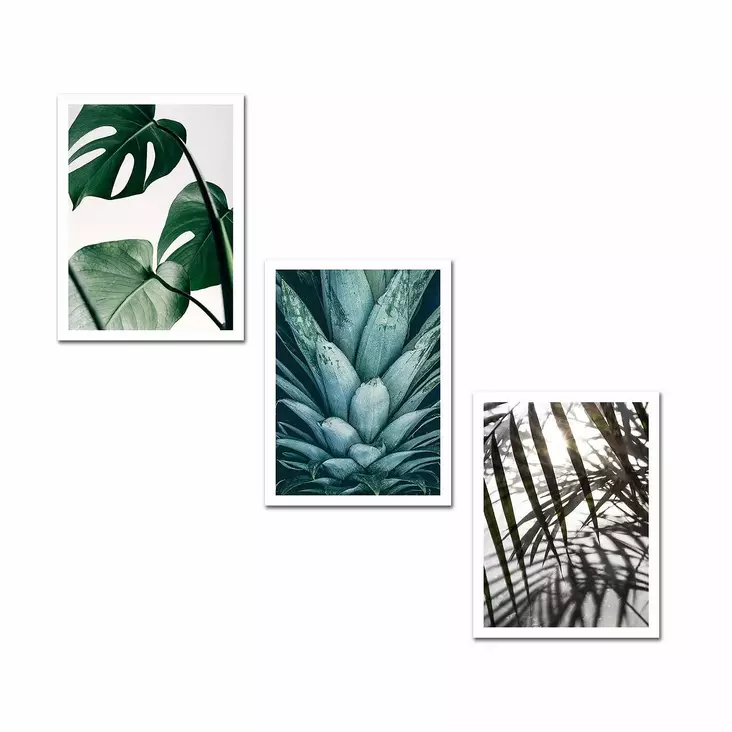 Monivärinen MDF-seinäkoriste 3-osainen - 100% MDF, 2,7 mm paksuus, 30x40 cm per osa, kokonaiskoko 94x40 cm - Taulut ja kehykset - 8681875280319 - 1