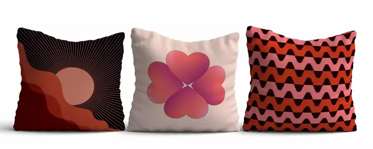 Monivärinen Tyynynpäällinen 3 kpl - 43x43 cm - 50% Puuvilla, 50% Polyesteri - Konepestävä ja Silityskelpoinen - Koristetyynyt - 8684283661329 - 1