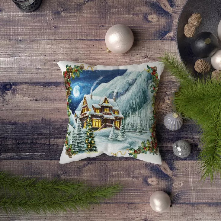 Monivärinen Tyynynpäällinen 43x43 cm - 50% Polyesteri / 50% Puuvilla, Digitaalinen Painatus, Konepestävä 30 °C:ssa - Koristetyynyt - 8683743249619 - 1