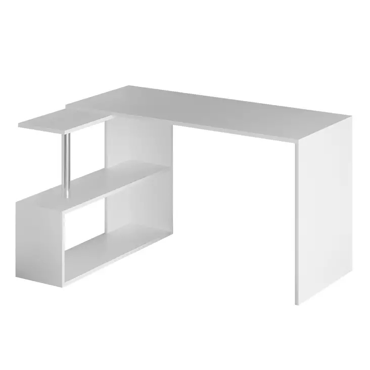 Opiskelupöytä, valkoinen, 130 cm leveä, tilava, kestävä - Työpöydät - 8681181622759 - 1