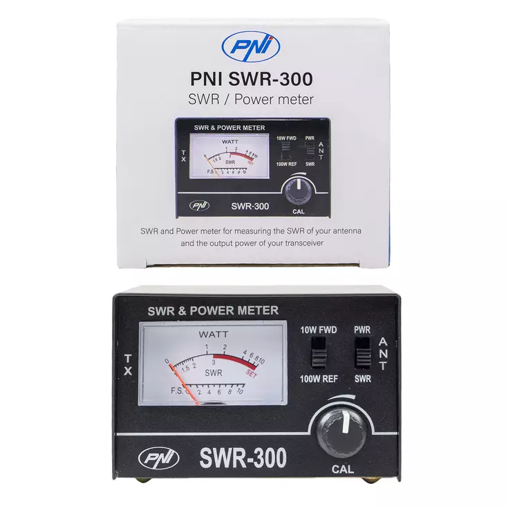Reflectometer PNI SWR-300 PWR-SWR Mittari radioantennien SWR:n mittaamiseen taajuudella 26-30Mhz ja CB-radioaseman teholla - PNI tuotteet - 5949066535109 - 1