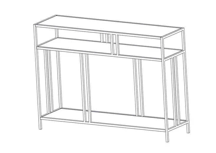 Senkki, musta, 110cm x 78cm x 30cm, kestävä, tyylikäs - Lipastot ja senkit - 8683742474869 - 1