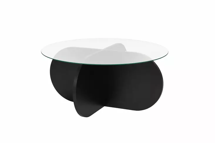 Sohvapöytä 100% Karkaistu Lasi, Musta Puukehys, 75x35x75 cm, Melamiinipinnoitettu Lastulevy, Tyylikäs ja Kestävä - Sohvapöydät - 8684283687619 - 1