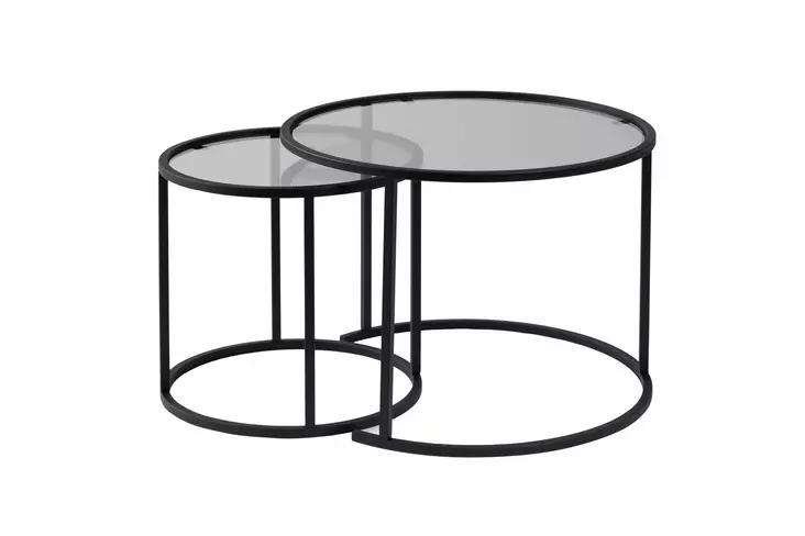 Sohvapöytäsarja, harmaa, 60cm x 43cm x 60cm, kestävä, tyylikäs - Sohvapöydät - 8684283511679 - 1