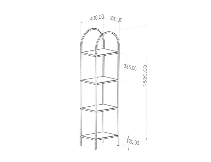 Tyylikäs musta kirjahylly, karkaistu lasi 4mm, metallijalat 15x15mm, koko 80x152x30cm, moderni sisustusratkaisu - Kirjahyllyt - 8684282573869 - 1