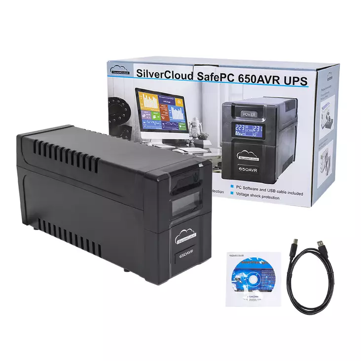 UPS SilverCloud SafePC 650AVR Power 360W: n nestekidenäytön PC-valvontaohjelmisto - PNI tuotteet - 5949066514289 - 1