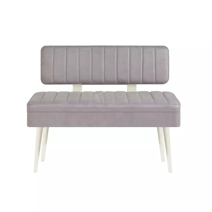 Valkoharmaa Bank Huonekalu - 100% Melamiinipinnoitettu Lastulevy, 18mm, PVC-jalat, 110x82,5x40cm, 1 Paketti - Huonekalut - 8683742499879 - 1