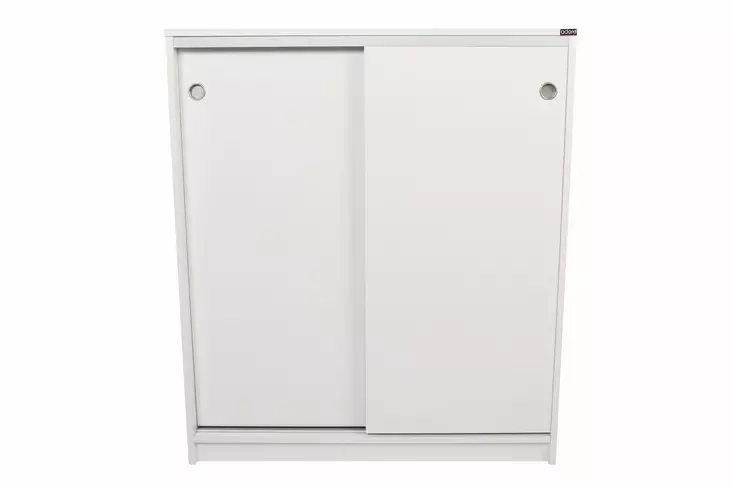 Valkoinen Kenkäkaappi - Tyylikäs ja Kestävä Säilytysratkaisu - 100% Melamiinipinnoitettu - 91x105x37 cm - Seinään Kiinnitettävä - Kenkäkaapit - 8682870658479 - 1