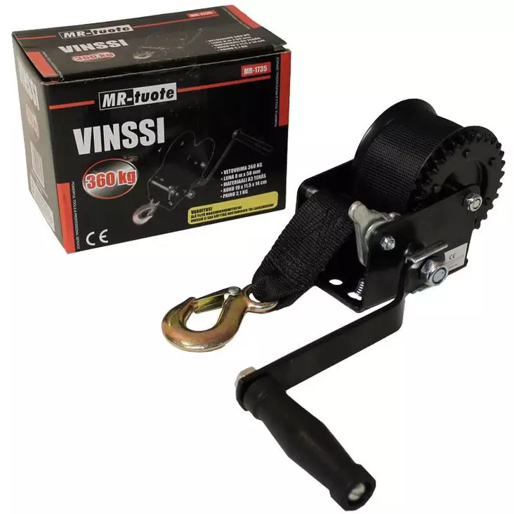 Vinssi liinalla 50 mm x 8 m 360 kg - Ankkurit ja vinssit - 6430032156149 - 1