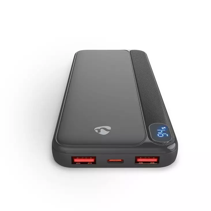 Virtapankki | 10000 mAh | 20 W | 1.5 / 1.67 / 2.0 / 2.22 / 3.0 A | Laitteen lähtövirran liittimet: 1x USB-C / 2x USB-A | Laitteen tulovirran liittimet: 1x USB-C | Lithium-Polymer | Näyttö - Varavirtalähteet - 5412810470709 - 1
