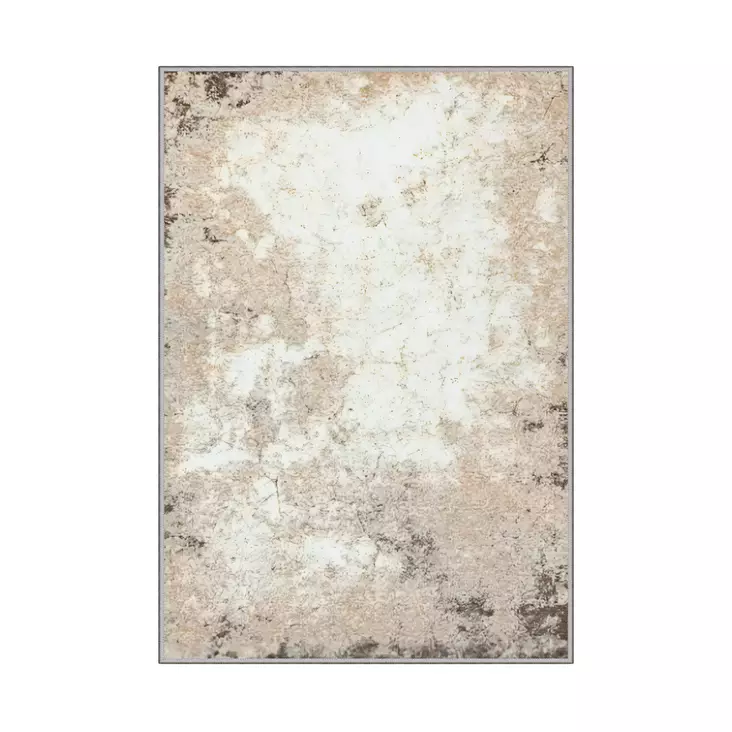 Ylellinen 80x150 cm Beige Valkoinen Minkki Polyesterimatto - Antibakteerinen, Konepestävä, Liukumaton Alusta - Pienet matot ja käytävämatot - 8683742614739 - 1