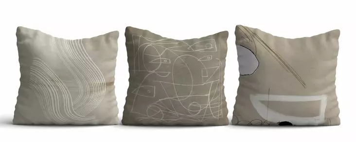 Ylellinen Monivärinen Tyynynpäällinen 3 kpl - 50% Puuvilla, 50% Polyesteri, 43x43 cm, Konepestävä ja Silitysmahdollisuus - Koristetyynyt - 8684283661459 - 1