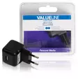 USB-vaihtovirtalaturi USB A naaras – vaihtovirtaliitäntä musta - Nedis tuotteet - VLMB11955B - 1