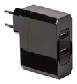 Seinälaturi 2-Ulostuloa 4.8 A 4.8 A USB Musta - Verkkolaturit - CS48UW001BL - 2