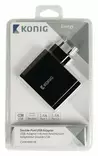 Seinälaturi 2-Ulostuloa 4.8 A 4.8 A USB Musta - Verkkolaturit - CS48UW001BL - 4