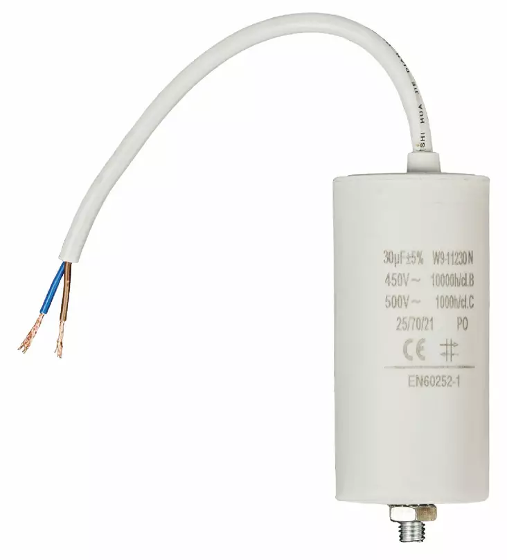 Kondensaattori | 30 uF | 450 V | Faston + Cable | 1 kpl - Varaosat - W9-11230N - 1