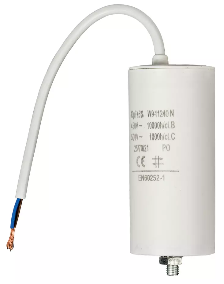 Kondensaattori | 40 uF | 450 V | Faston + Cable | 1 kpl - Varaosat - W9-11240N - 1