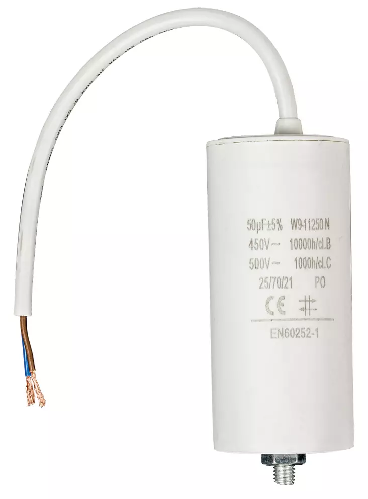 Kondensaattori 50.0uf / 450 V + cable - Varaosat - W9-11250N - 1