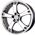 KT10 Matt Black Front Polish Steel Lip 9x17 - 17-tuumaiset - KT109017512035MBFS - 1